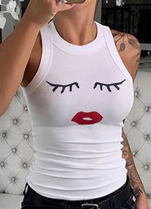 Women's Basic Solid Round Neck Ribbed Tank Top Promotional <b>T</b>-Shirts - Product Image 3