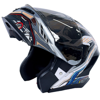 Casque de moto modulaire YM 911 ABS Flip DOT à double visière, haute résistance aux chocs, boucle à dégagement rapide pour l'aventure, le motocross, toutes saisons