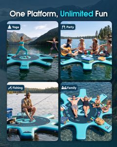 Nuevo Tabla de Paddle Surf Hinchable Personalizada 2026, Plataforma Flotante Redonda para Entrenamiento Acuático, Pontón de Fitness, Plataforma de Yoga SUP - Product Image 6