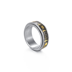 남자를 위한 스테인리스 반지를 닦는 어두운 용 짜임새 남성 은 반지에 있는 놀 - Product Image 4