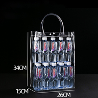 Sacs de fête de mariage et d'anniversaire personnalisés avec logo OEM, en PVC transparent, imperméables, réutilisables, avec fermeture à bouton