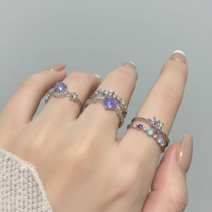 Vendita calda di tendenza minimalista elegante 18K regolabile apertura anelli di serpente stella ragno strass alla moda all'ingrosso - Product Image 2