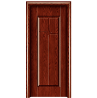 Porte de chambre intérieure moderne en acier et bois composite, finition sur mesure pour hôtel, appartement, suite