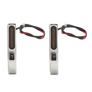 Luces Intermitentes Delanteras para Horquilla, Luces de Circulación Diurna de Color Ámbar para CB1000R CB1300 CB600F <span class=keywords><strong>CBF600</strong></span>, Carcasa Plateada - Product Image 4