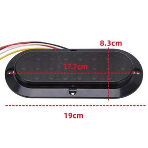 6 inch 20LED 12-24V màu kép hổ phách + Xe Tải Màu Đỏ Trailer đuôi ánh sáng mới màu đen ngọc trai khói ống kính lần lượt đèn báo hiệu - Product Image 3