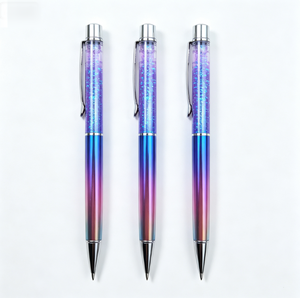 Fashion Quicksand Glitter Clear Tube Metal Ballpoint <b>Pen</b> Smooth Ink Silk Screen Printed for Young Girls <b>Wedding</b> Gift - Product Image 1