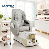 Sillón de Pedicura de Cuero para Spa, Cómodo, Masajeador de Cuerpo Completo, Sillones de Pedicura de Cuero PU para Manicura