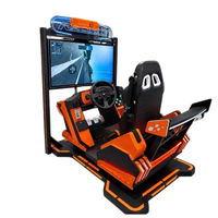 Cockpit de simulateur de course automobile VR 3D d'intérieur avec plateforme de mouvement 4 DOF pour jeux de simulation de course à monnayeur