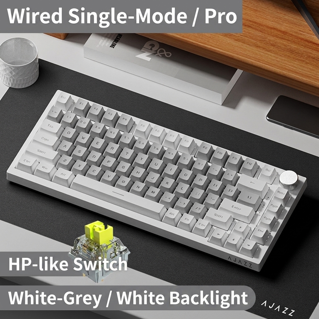 Ak820 type hp switch white gray white light version diy