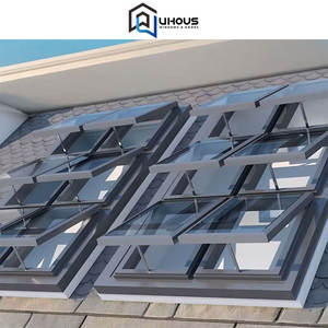 アルミニウム合金ガラス窓窓垂直開口スイングルーフウィンドウアルミチェーン上上升天窓リモコン付き - Product Image 4