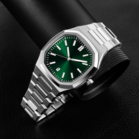 Montre à quartz en acier inoxydable de haute qualité pour hommes, étanche 5 ATM, design sportif et élégant, fermoir papillon de 5 mm