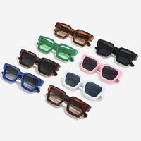 Lunettes de soleil tendance TikTok 2026, surdimensionnées, carrées, avec verres colorés, pour hommes, logo personnalisé, UV400, lunettes de soleil de créateur pour femmes