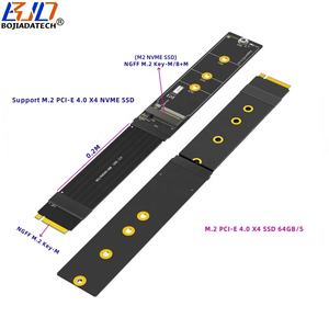 2026新的180度NGFF <span class=keywords><strong>M</strong></span>.2键-<span class=keywords><strong>M</strong></span>接口到键<span class=keywords><strong>M</strong></span>/B + <span class=keywords><strong>M</strong></span> PCI-E 4.0 4X 2280 M2 NVME固态硬盘适配器卡 + 扩展电缆0.2M 0.3M - Product Image 1