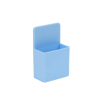 Porte-stylos magnétique en plastique carré noir pour bureau à domicile, rangement de papeterie, couleur personnalisée