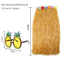 Vente en gros de jupes en herbe de style hawaïen et de colliers de fleurs, accessoires de costume pour fêtes de plage, festivals, spectacles et ornements