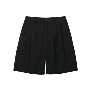Men's High Waist Corduroy Bermuda Shorts Solid Color Casual Style Button Fly Pockets Woven Fabric - Product Image 2