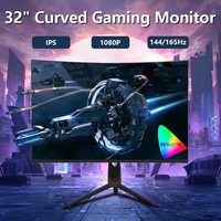 Moniteur de jeu sans cadre de haute qualité 2K 32 pouces 165Hz IPS Panel 1ms Temps de réponse 85% SRGB Interface VGA PC de bureau 5000:1