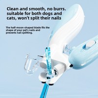 Coupe-ongles professionnel pour animaux de compagnie à LED - Outil de toilettage avec protection de sécurité et lame en demi-lune |   Coupe-ongles de précision pour chats et chiens