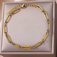 Mode 18k plaqué or étanche en acier inoxydable serpent chaîne torsion corde cheville cubaine Figaro bracelets de cheville pour femmes bijoux de plage