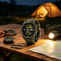 Reloj Inteligente para Exteriores T8 Pro con Pantalla AMOLED, Resistente al Agua, Multideporte, Brújula, Monitor de Actividad Física y Linterna # 2