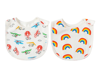Bavoirs pour bébés nouveau-nés du Danemark, garçons et filles, lot de 2, en coton doux, antibactériens, écologiques, absorbants, lavables en machine