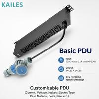 KAILES (KLS) PDU de rack basique 32A monophasé 10 prises 200-240VAC 50/60Hz 7680W certifié UL62368-1 Vertical Industriel pour Données