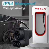 Adaptor TESLA ke GBT, TESLA ke TYPE1 dan TESLA ke TYPE2 untuk Stasiun Pengisian Daya AC EV/Tiang Pengisian Daya/Pengisi Daya, MAKS 50AC 400VAC