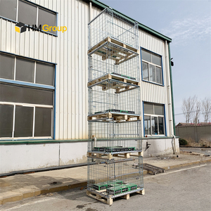 Euro tùy chỉnh nhiệm vụ trung bình Hàn đóng mở Stackable thép kim loại lưới lưu trữ <span class=keywords><strong>Pallet</strong></span> lồng - Product Image 2