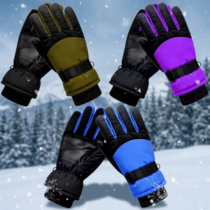 Custom Outdoor Waterproof Windproof Thermal Insulated <b>Touchscreen</b> Ski Snowboard <b>Gloves</b> Adjustable Wrist Strap Warm Winter <b>Gloves</b> - Product Image 3