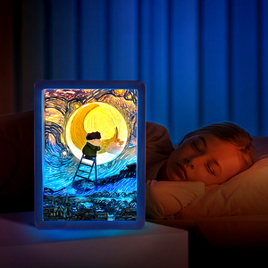 Peinture à l'huile d'artiste Van Gogh cadre <span class=keywords><strong>Photo</strong></span> 3D veilleuse Art décoration de la maison ensembles cadeaux pour hommes et femmes - Product Image 5