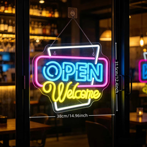Letrero Luminoso LED RGB Personalizado con Logotipo de Neón, Iluminación Frontal, Letrero Publicitario para Negocios, Bares, Tiendas, Letrero de Cristal para Tienda Abierta, IP67 - Product Image 3