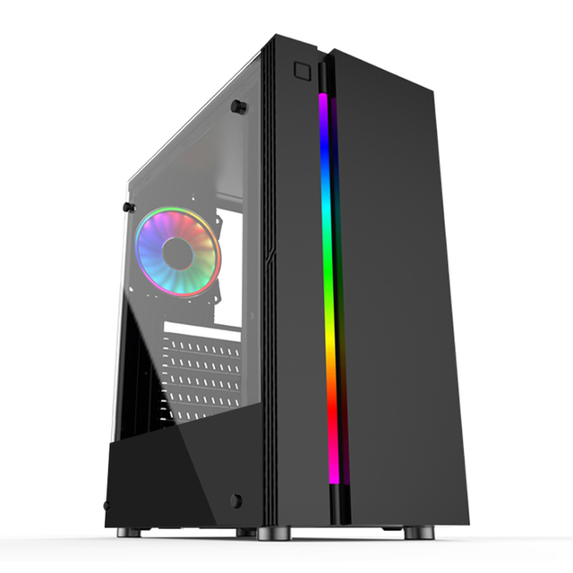 M516 USB 3.0 ATX Desktop Computer Gaming Case with Temper Glass RGB Fan Midi Tower case