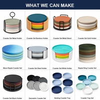 Ensemble de 4 sous-verres en silicone personnalisés OEM ODM, couleur personnalisée, qualité alimentaire, antidérapants, résistants à la chaleur et imperméables