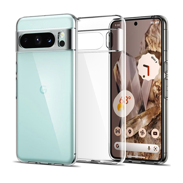 Original Ultra Thin TPU Silicone Soft Case for Google Pixel 9 8 7 6 Pro 7A 6A Transparent Crystal Clear Back Shockproof Cover