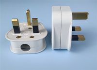 Prise murale amovible pour appareils électriques britanniques, 3 broches, 13A 250V, avec cordon d'alimentation, fusible et connecteur adaptateur
