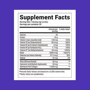 OEM fabbrica idrolizzato collagene liquido orale con vitamina C biotina selenio integratore di acido ialuronico salute dei capelli e delle unghie della pelle - Product Image 2