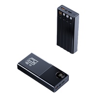 Chargeur portable extérieur rechargeable à écran LCD haute capacité, prix d'usine, 10000 mAh, double USB, avec câbles de charge