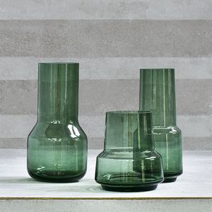 Bixuan <span class=keywords><strong>vaso</strong></span> di vetro <span class=keywords><strong>verde</strong></span> soffiato a mano semplice moderno ottico composizione floreale classico accento <span class=keywords><strong>vaso</strong></span> per la decorazione della tavola centrotavola - Product Image 6