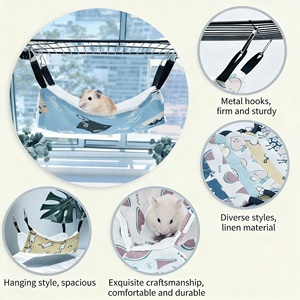Hamac pour animaux de compagnie en peluche écologique et durable, très vendu, hamac en velours à une couche, lit chaud pour furets, hamsters, cochons d'Inde, lapins - Product Image 2