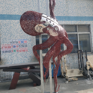 Nouvelle sculpture d'octopus en acier inoxydable 304, design original, à prix avantageux - Product Image 4