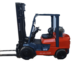 รถยกโตโยต้ามือสอง 2.5 ตัน ใช้แก๊ส LPG พร้อมเกียร์ เครื่องยนต์ และมอเตอร์ 0-1000 ชั่วโมง - Product Image 1