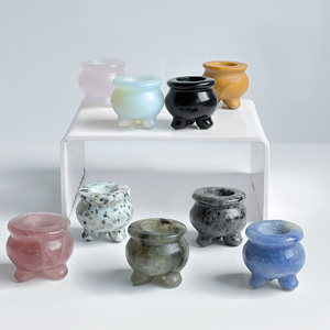 Offre Spéciale de haute qualité naturel sculpté à <span class=keywords><strong>la</strong></span> main guérison pierre précieuse artisanat cristal encensoir <span class=keywords><strong>poche</strong></span> sculpture pour <span class=keywords><strong>la</strong></span> décoration de <span class=keywords><strong>la</strong></span> maison cadeaux - Product Image 1