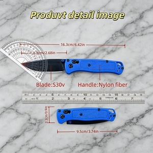 Cuchillas BUGOUT 533 Personalizadas OEM de Grado Industrial S30V con Punta de Gota para Cuchillos de Bolsillo Tácticos de Campamento TREDKNIX MINI BM 533 ODM - Product Image 6
