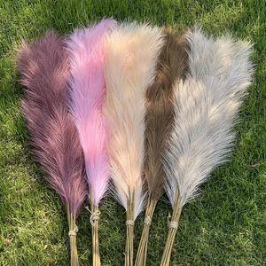 D150 số lượng lớn Boho hoa sắp xếp nhà trang trí đám cưới 92cm Faux pampas cỏ 9 thân cây lớn pompass cỏ chi nhánh Cao - Product Image 2