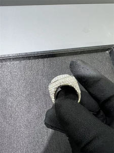 แหวนเงินแท้ทรงหัวใจวินเทจประดับเพชรโมอิสซาไนต์ VVS พร้อมการฝังแบบ Pave และสีที่สามารถเลือกได้ - Product Image 3