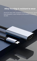 Adaptateur de câble USB Type C vers HDMI femelle 4K HDTV pour Samsung et ordinateur portable tablette connectée à la télévision