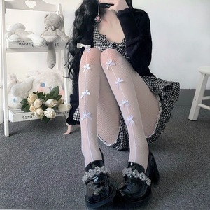 Lolita Lady fetiş Bow Hollow Mesh çorap seksi kızlar külotlu çorap - Product Image 6