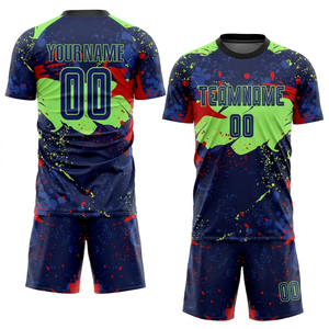 Best Price Custom Sublimation Soccer Uniform Set Men's Short Sleeve Moisture Wicking Athletic Fit All Seasons Team Name Number - Product Image 1