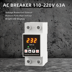 Pemutus Sirkuit Tembaga Satu Fasa 110-220V 63A Pengatur Tegangan Arus 10 KVA Pelindung Tegangan Penstabil Tegangan AC - Product Image 2