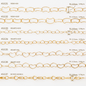 เครื่องประดับแฟชั่นสำหรับผู้หญิงดีไซน์ญี่ปุ่นสร้อยคอโซ่สีทองแท้18K 14K 10K สร้อยคอโซ่แฟชั่น - Product Image 2